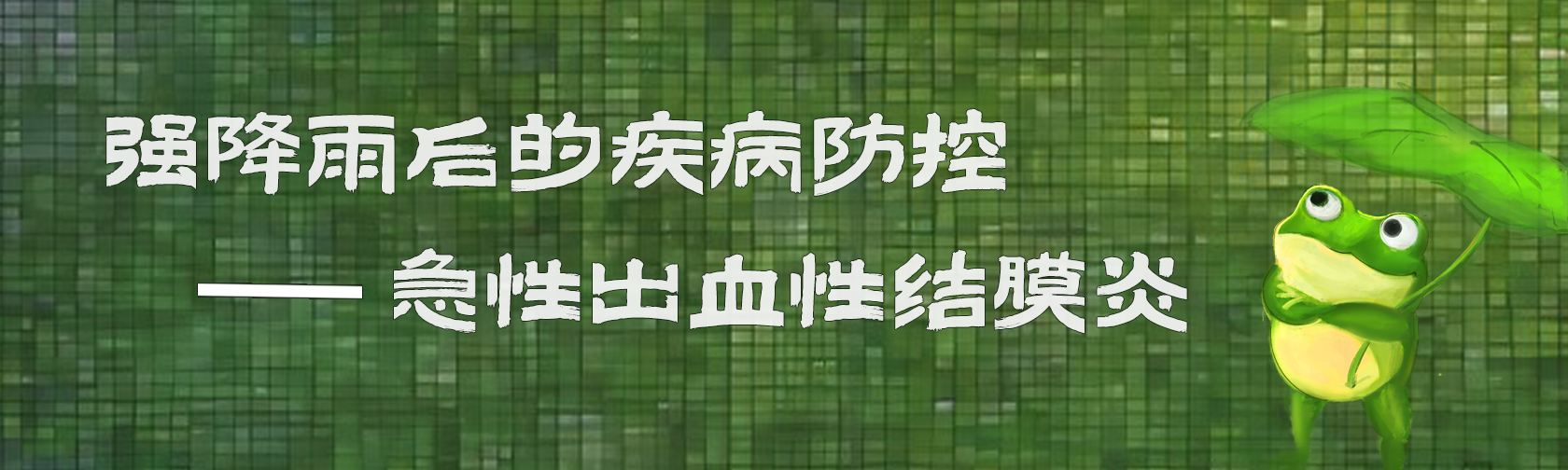强降雨后的疾病防控—急性出血性结膜炎 强降雨后的疾病防控—急性出血性结膜炎.jpg